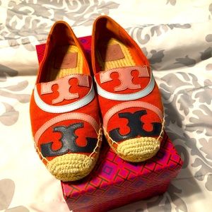 Tory Burch size 7 multi color espadrilles